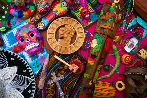 istock Mayan mexican handcrafts souvenirs mix 910431566
