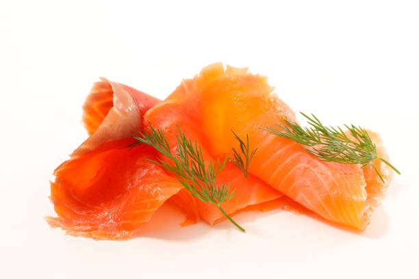 istock smoked salmon slices and dill 910435274