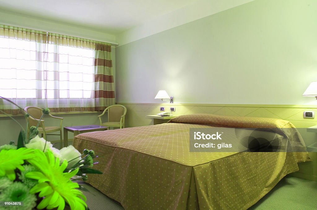 Dormitorio del hotel - Foto de stock de Almohada libre de derechos