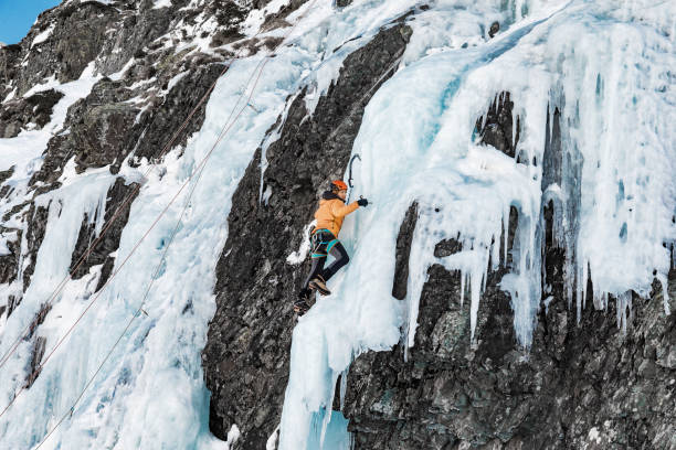 istock Man during ice climbing day in the Pyrenees mountains 910439650