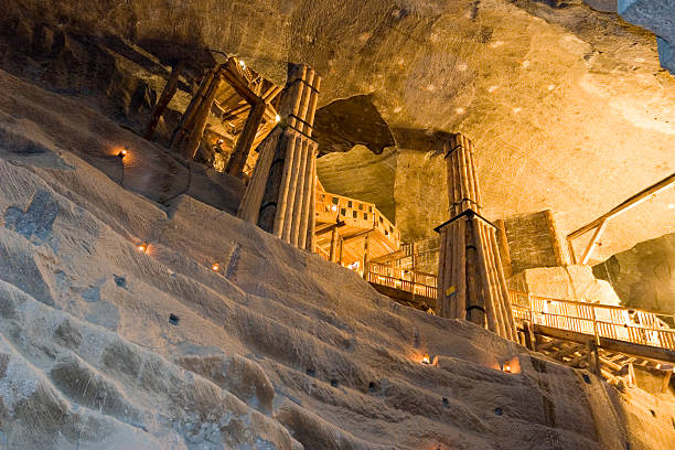 wieliczka mina de sal - mine of salt fotografías e imágenes de stock