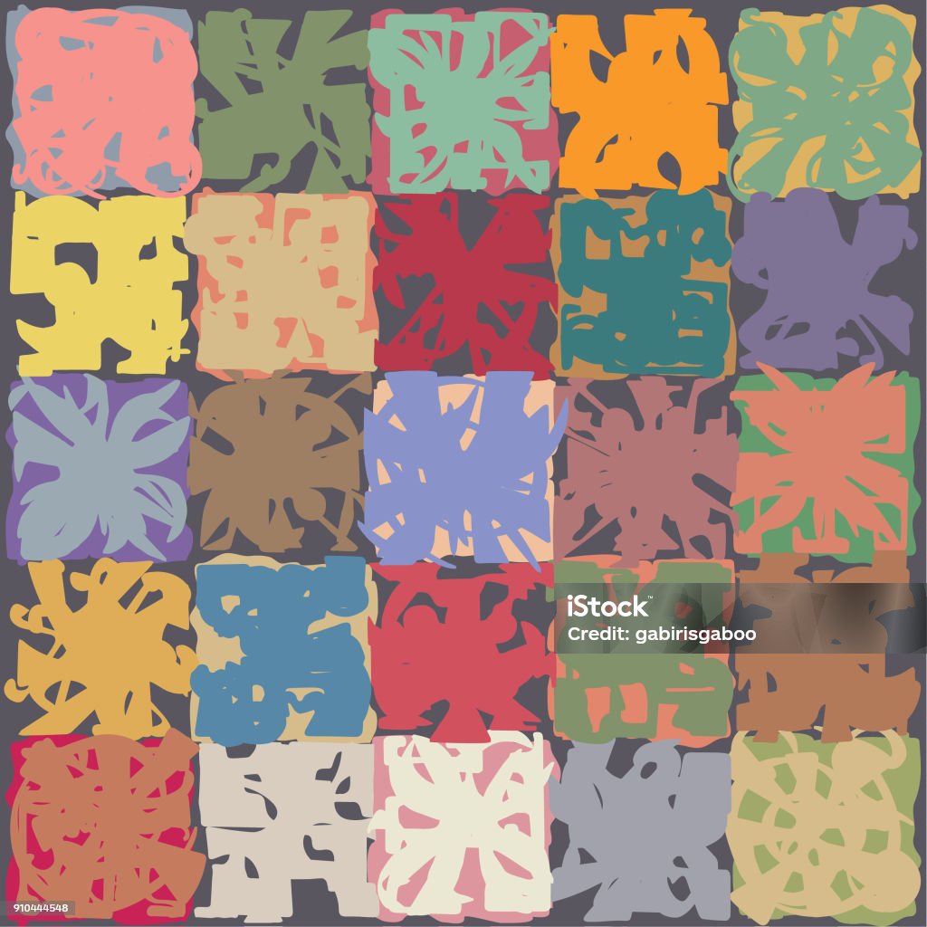 Abstract Patchwork Inspo Colorful Abstract Patchwork Pattern Stock Illustration - Download Image ...