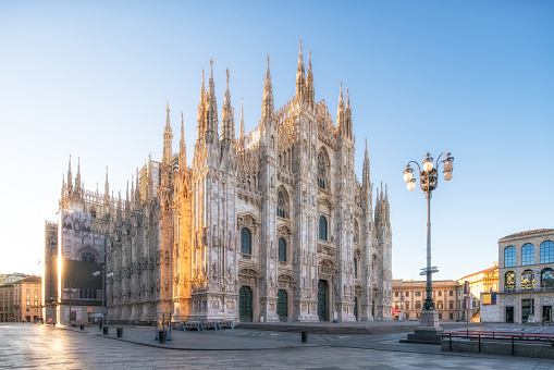 Milan Cathedral square in the morning