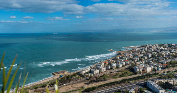 istock Panoramic view of Haifa bay, Israel 910453366