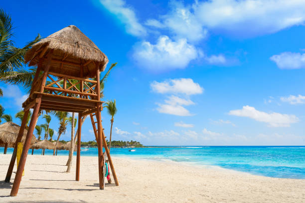 istock Akumal beach baywatck tower Riviera Maya 910456116