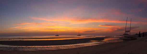 istock Panorama sky during sunset in the twighligth sky 910456742