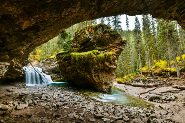 istock Johnston Canyon Falls in Banff National Park 910458138