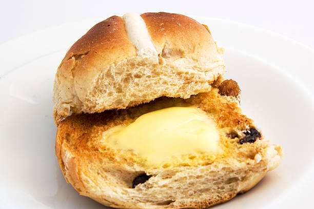 istock Toasted Hot Cross Bun 91046300