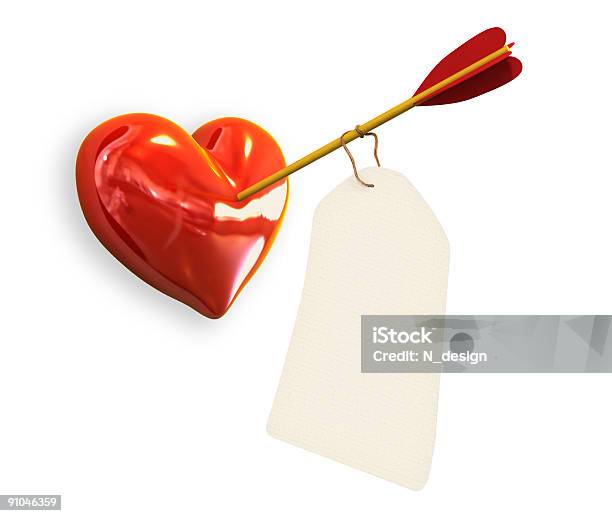 Heart Pierced By Cupid Arrow Stock Photo - Download Image Now - Sports Target, Group Of Objects, Love - Emotion