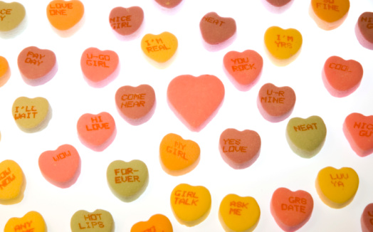 Valentine candy hearts. \