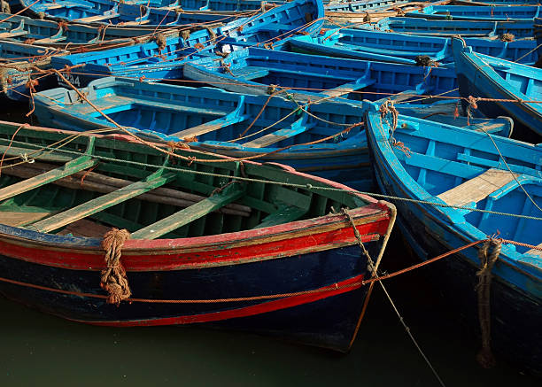 Fishing Boats of Essaouira stock photo