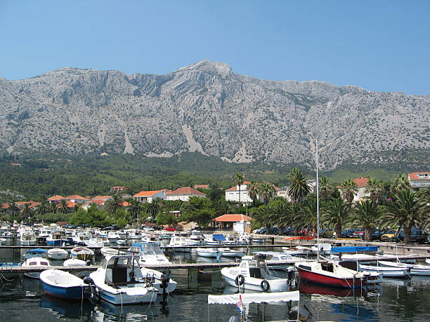 istock croatian harbor and mountains 91046692