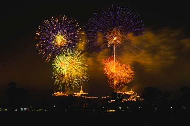 istock Firework over the mountain in the festival (Phra Nakhon Khiri) 910468412