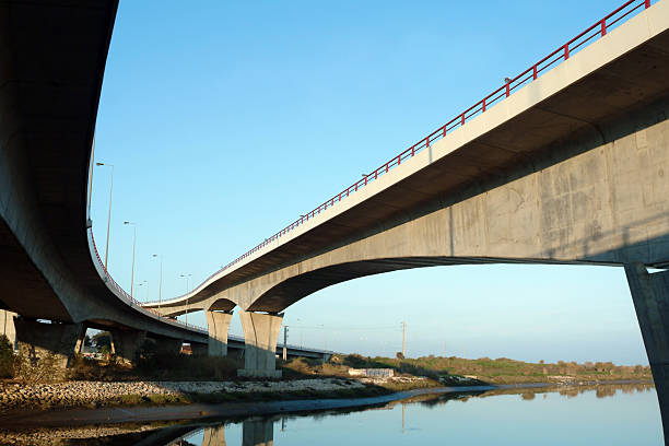 istock Crossing highway viaducts over the river 91046874