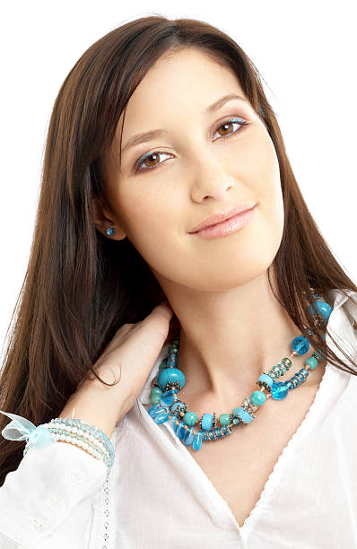 istock lovely brunette in white shirt 91046908