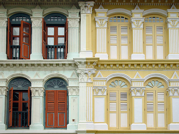 istock facade of Chinese houses 91046958