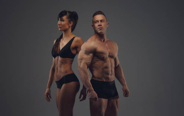 istock Awesome sporty couple. 910471880