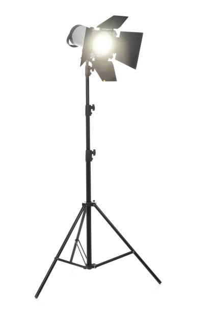 Flash light Studio light on white background television studio photos stock pictures, royalty-free photos & images