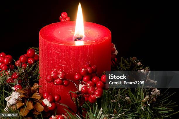 Weihnachtenredkerze Dekoration Stockfoto und mehr Bilder von Beere - Obst - Beere - Obst, Beere - Pflanzenbestandteile, Dekoration
