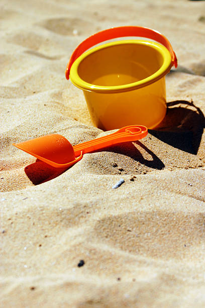 istock toy bucket on a beach 91048865