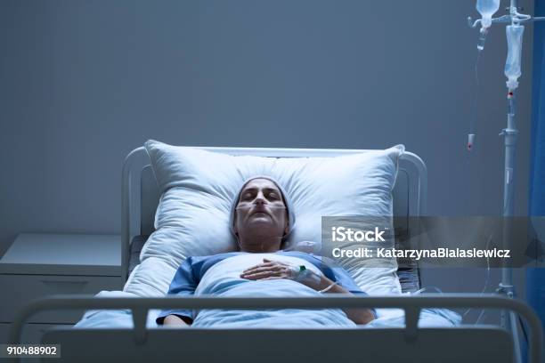 Weak Woman During Chemotherapy Stock Photo - Download Image Now - Patient, Death, Hospital