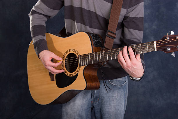 guitar Man back  strap stock pictures, royalty-free photos & images