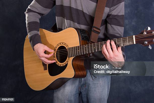 Guitar Man Back Stock Photo - Download Image Now - Guitar, Strap, Men