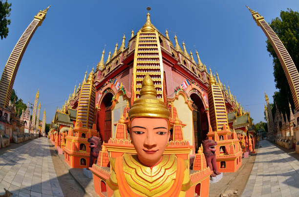 Buddha statue outside the pagoda\n\nShwedagon Pagoda is the most sacred Buddhist pagoda in Myanmar, as it is believed to contain relics of the four previous Buddhas of the present kalpa.