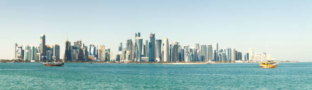 istock Traditional Dhow Modern Doha Skyline Qatar 910505770