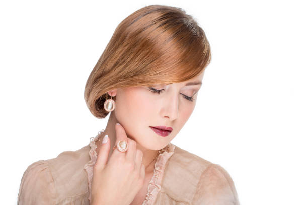 istock Gorgeous Elegant Young Female Portrait on White 910506700