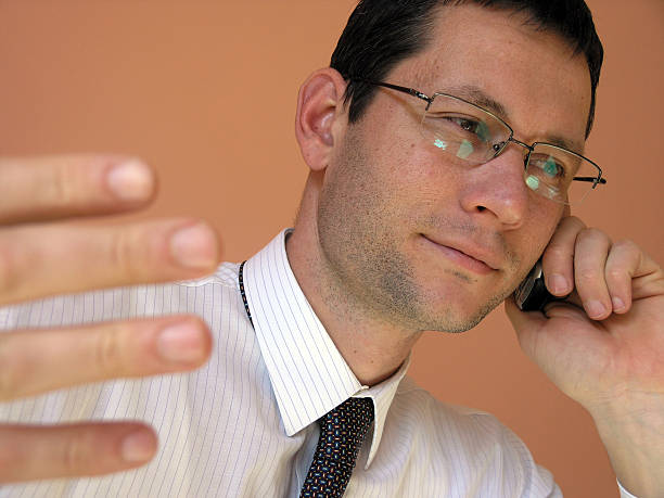 Young Businessman on Phone stock photo
