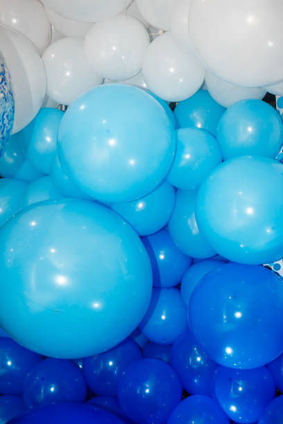 istock Party blue balloons background 910511830