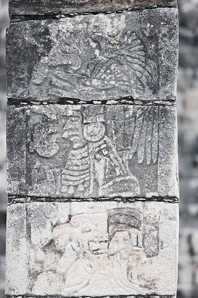 istock column temple the jaguar warrior of Chichen Itza 91051613