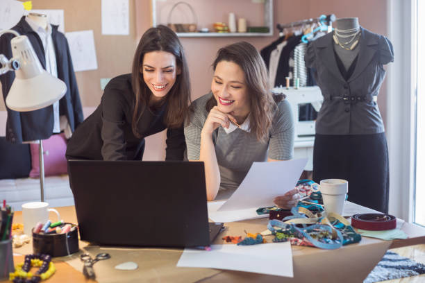 istock Fashion Designers Working In Their Art Studio 910520738