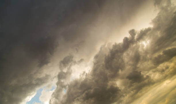 istock Storm clouds in the sky at sunset as background 910528870