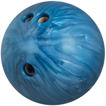 Blue Bowling Ball - Isolated