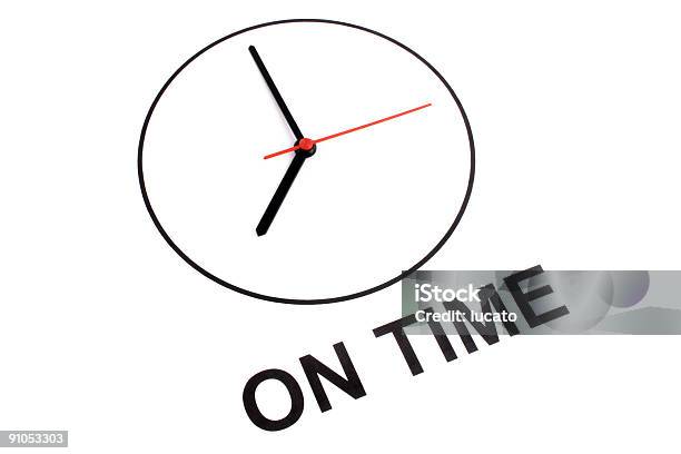 On Time Stock Photo - Download Image Now - 8 O'Clock, Black Color, Checking the Time