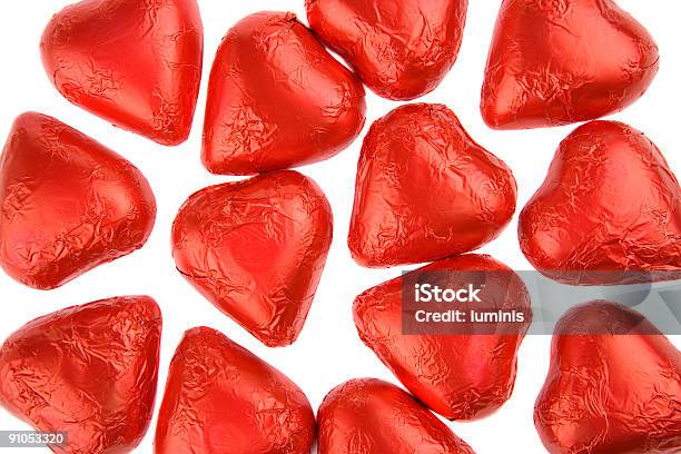 Chocolate Hearts Stock Photo - Download Image Now - Abundance, Arrangement, Candy