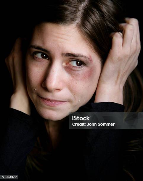 Young Abused Woman Stock Photo - Download Image Now - Bruise, Women, Abuse