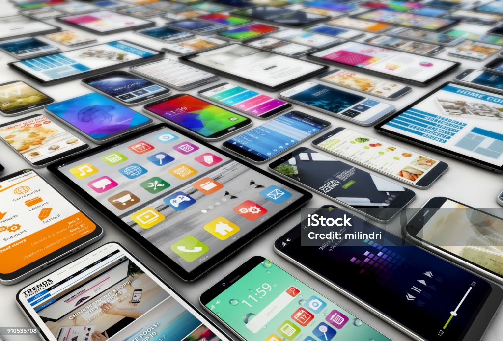 tablet e smartphone - Foto stock royalty-free di Collezione