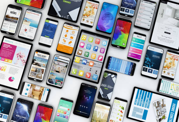 istock 3d rendering of devices collection aerial view showing websites, apps and operating systems 910535852
