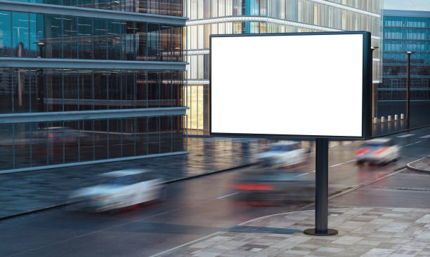 blank billboard  - outdoor road - fotografias e filmes do acervo