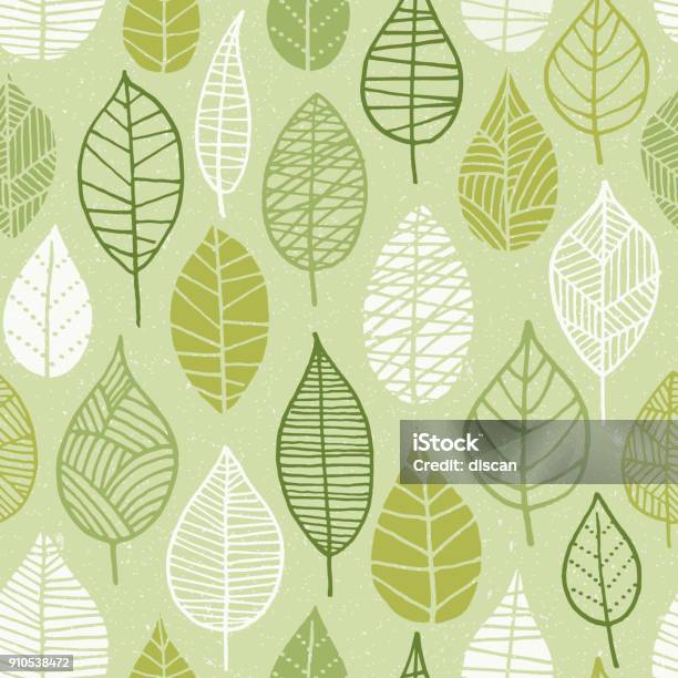 Spring Leaves Seamless Pattern Stock Illustration - Download Image Now - Leaf, Pattern, Tree