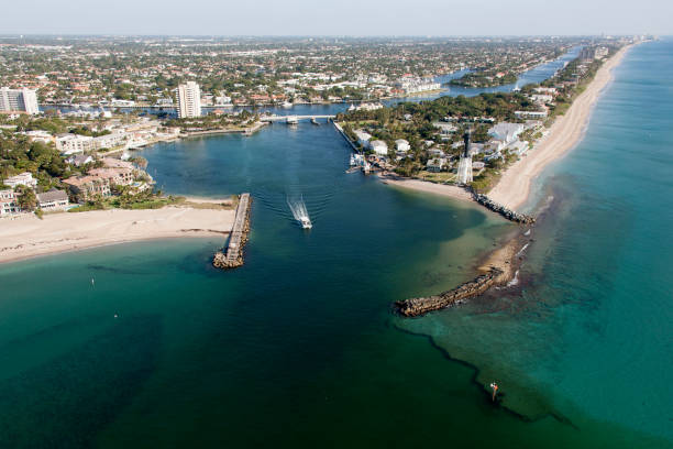 istock Aerial view oh Hillsboro inlet Florida 910542784