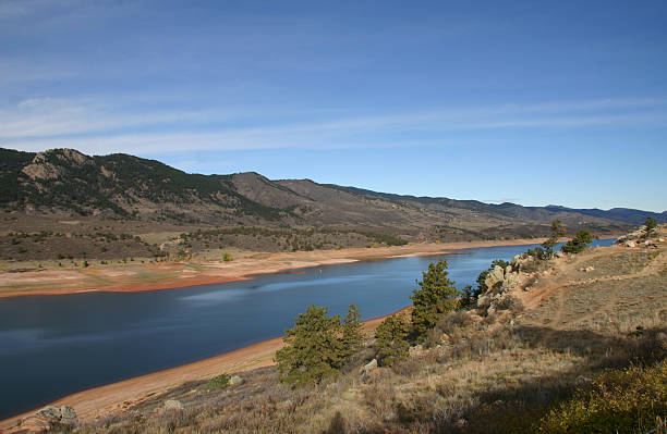 Horsetooth reservoir stock photo