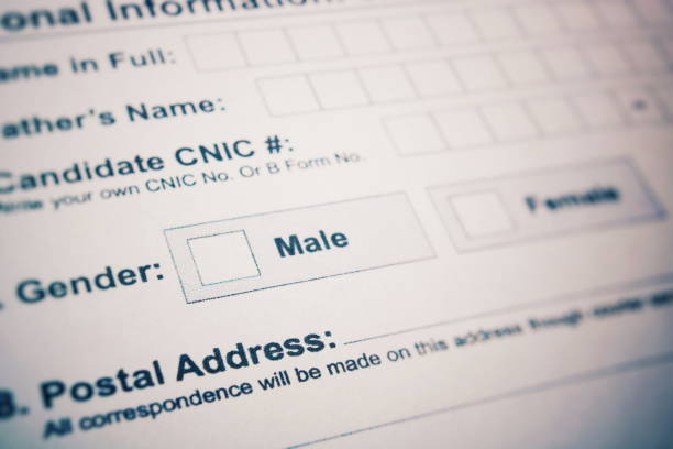 istock Application form - check male or female. choice not made 910542974