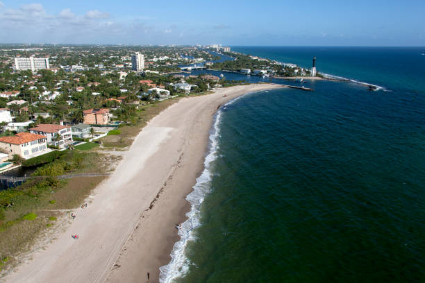 istock Aerial view oh Hillsboro inlet Florida 910543088