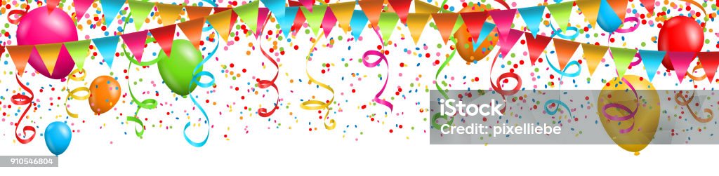 Kleurrijke Confetti Met Slingers En Ballonnen Op Witte Achtergrond Stockvectorkunst en meer beelden van Ballon - iStock Kleurrijke Confetti Met Slingers En Ballonnen Op Witte Achtergrond Stockvectorkunst En Meer Beelden Van Ballon - Istock