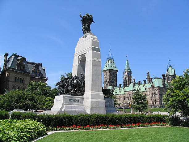 istock Parliament of Canada and Heroes Statue 91054804