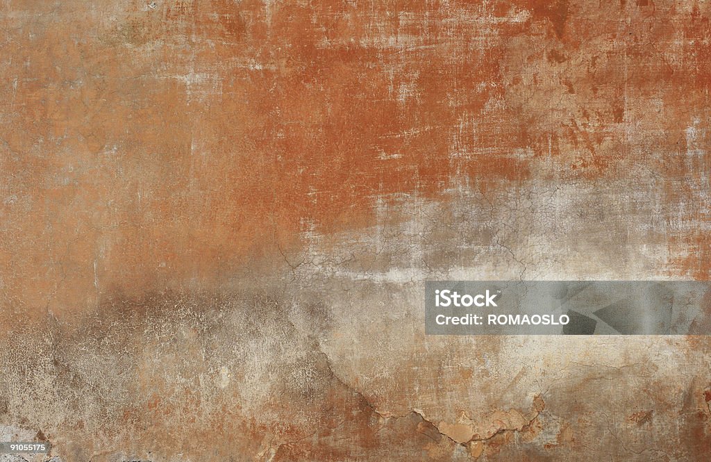 Red grey Roman grunge wall texture  Rome - Italy Stock Photo